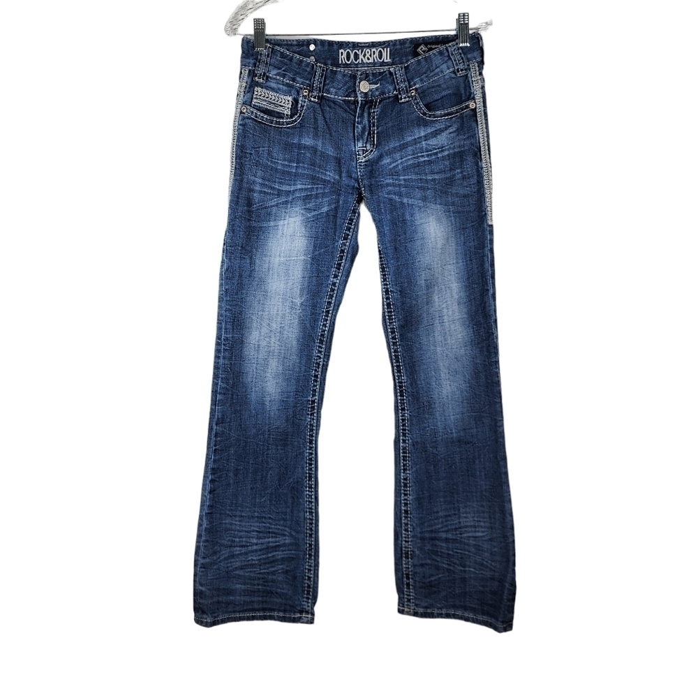 ROCK & ROLL COWGIRL LOW RISE BOOT CUT JEANS